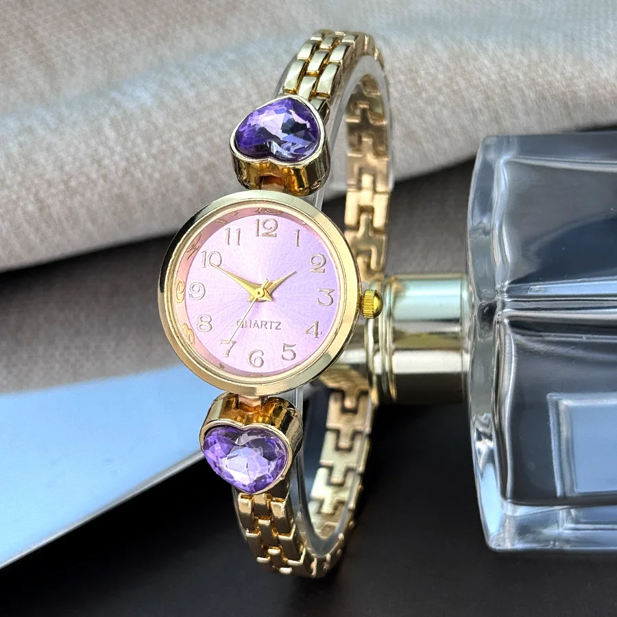 

Элегантные женские наручные часы в форме сердца, легкие, роскошные, нишевый дизайн, модные часы-браслеты оптом, Reloj Mujer