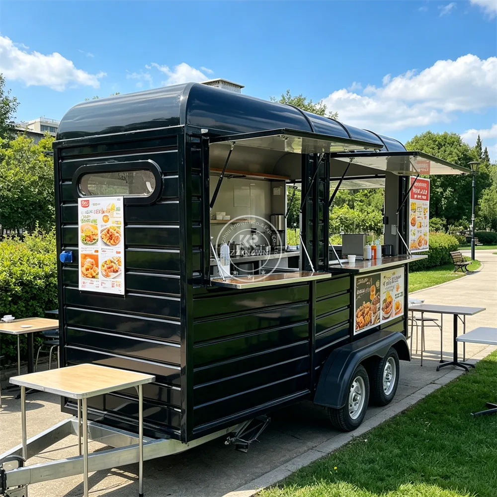 

Street Fast Food Truck Trailer Mobile Kitchen Trailer Concession Hot Dog Coffee Cake Food Truck With Full Kitchen
