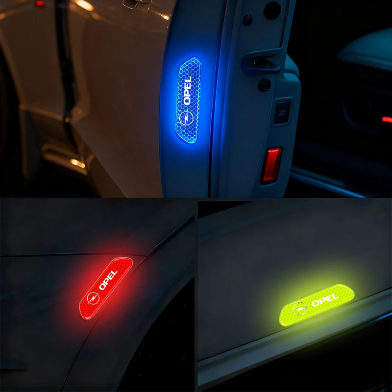 

4PCS Reflective Car Door Sticker Safety Opening Warning For Opel Astra j Insignia Astra g Corsa Zafira b Mokka Vivaro Meriva