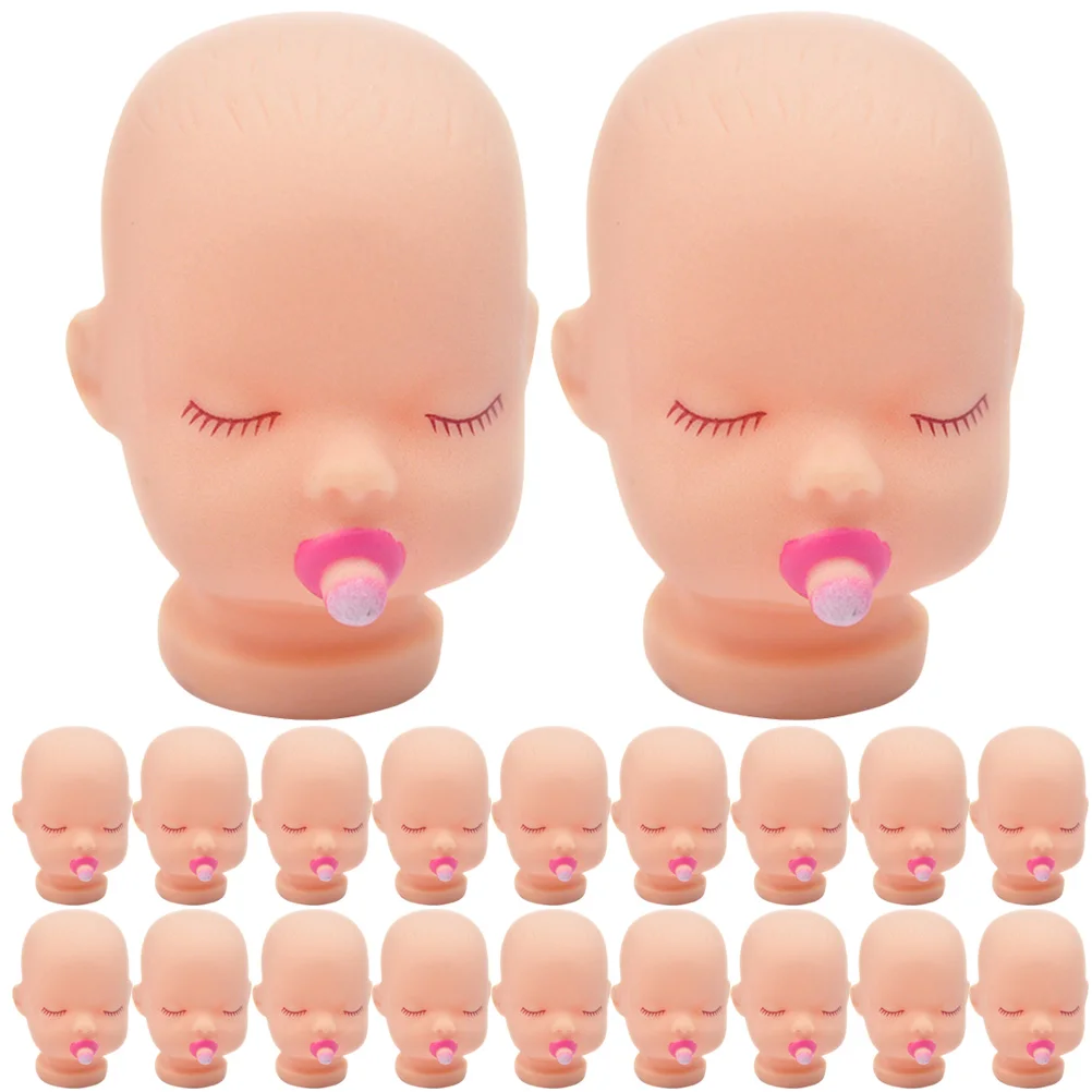 

20 Pcs Tiny Heads for Crafts Plush Keychain DIY Accessory Baby Vinyl Small