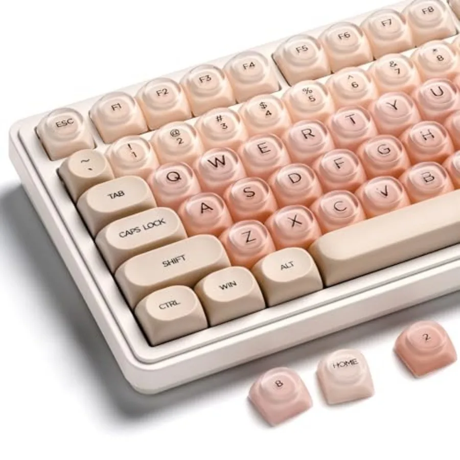 

Jelly Keycaps, XVX HOA Profile 132-Key PBT+PC Shine-Through Keycap Set, Cute Custom Gradient Keycaps for Mechanical Keyboards w
