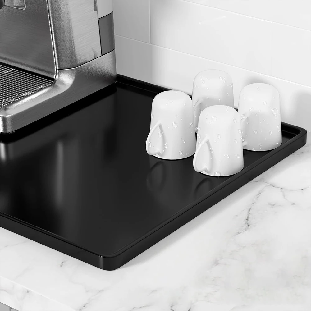 Silicone Coffee Mat Waterproof Solid Color Drying Mat Heat Resistant Thicken Dish Drying Pad for Espresso Machine Station