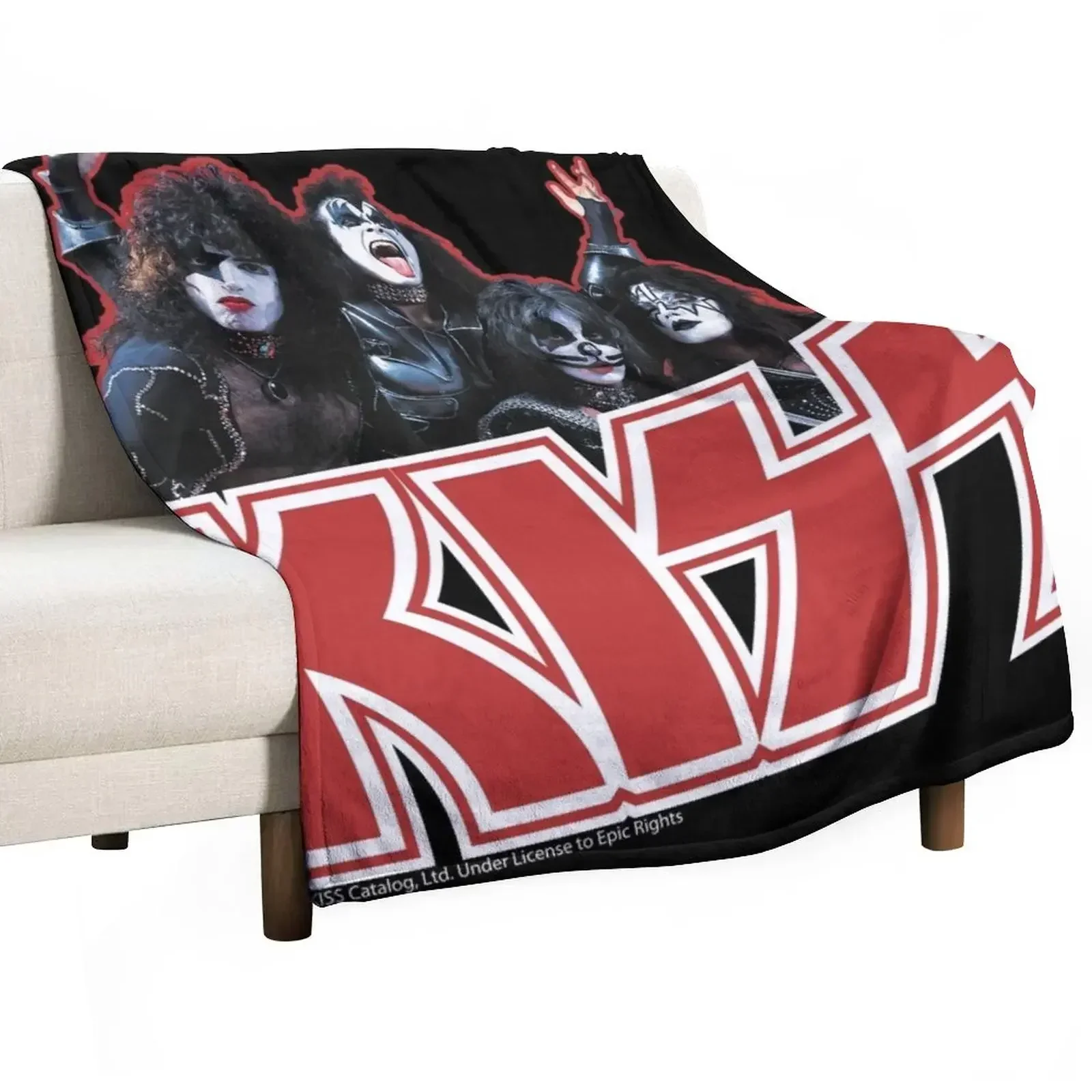 

KISS Demon, Starchild, Spaceman and Catman Throw Blanket Thermal for babies Blankets