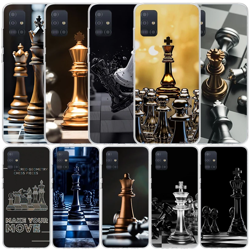 Competitive Chess Game Phone Case For Samsung Galaxy A51 A50S A41 A40 A31 A30S A21S A20S A20E A11 A10S A71 A70 A6 A7 A8 A9 Plus