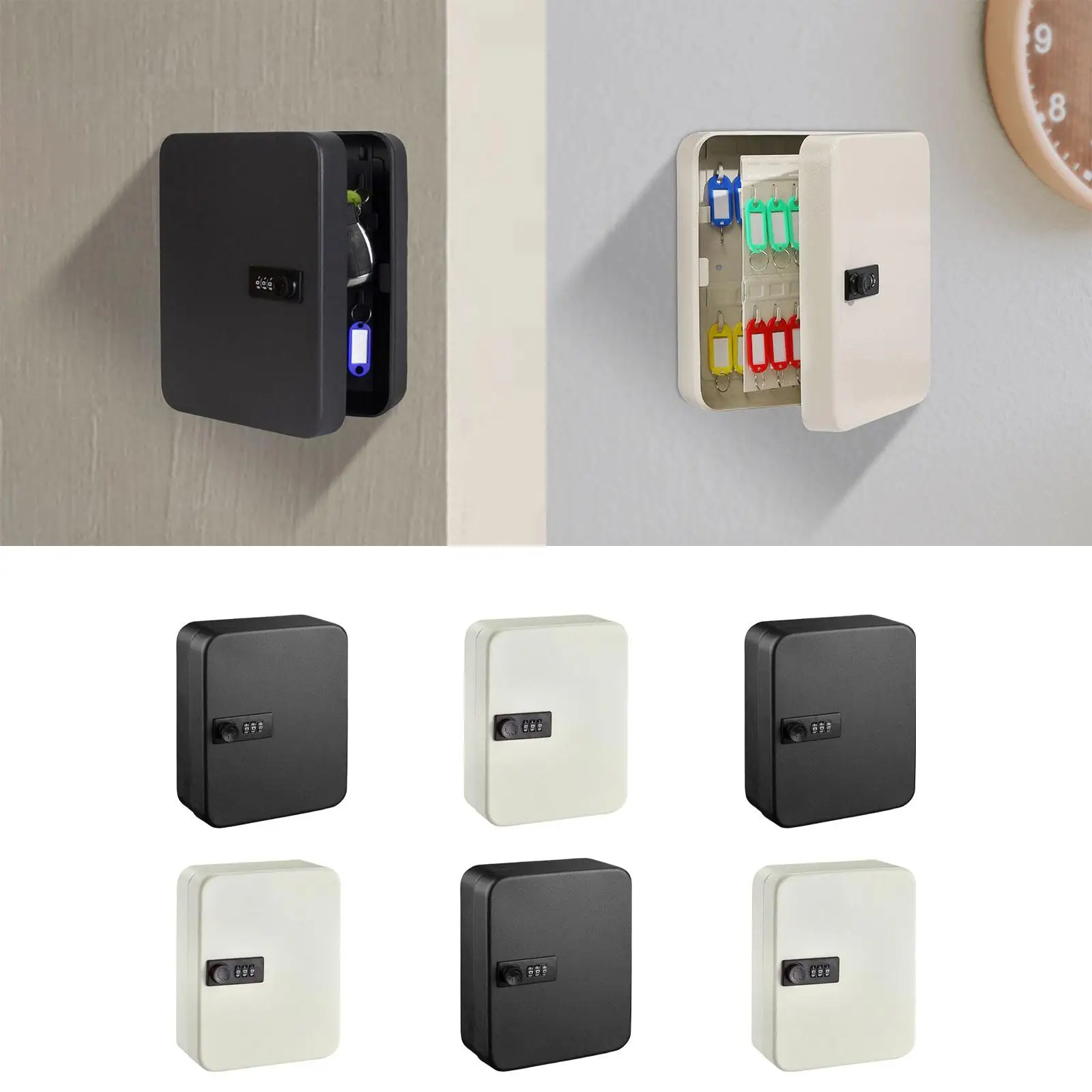 Combination Lock Keys Cabinet Box Space Saving Key Management Cabinet Key Storage Box Key Organizer Holder for House Hotels