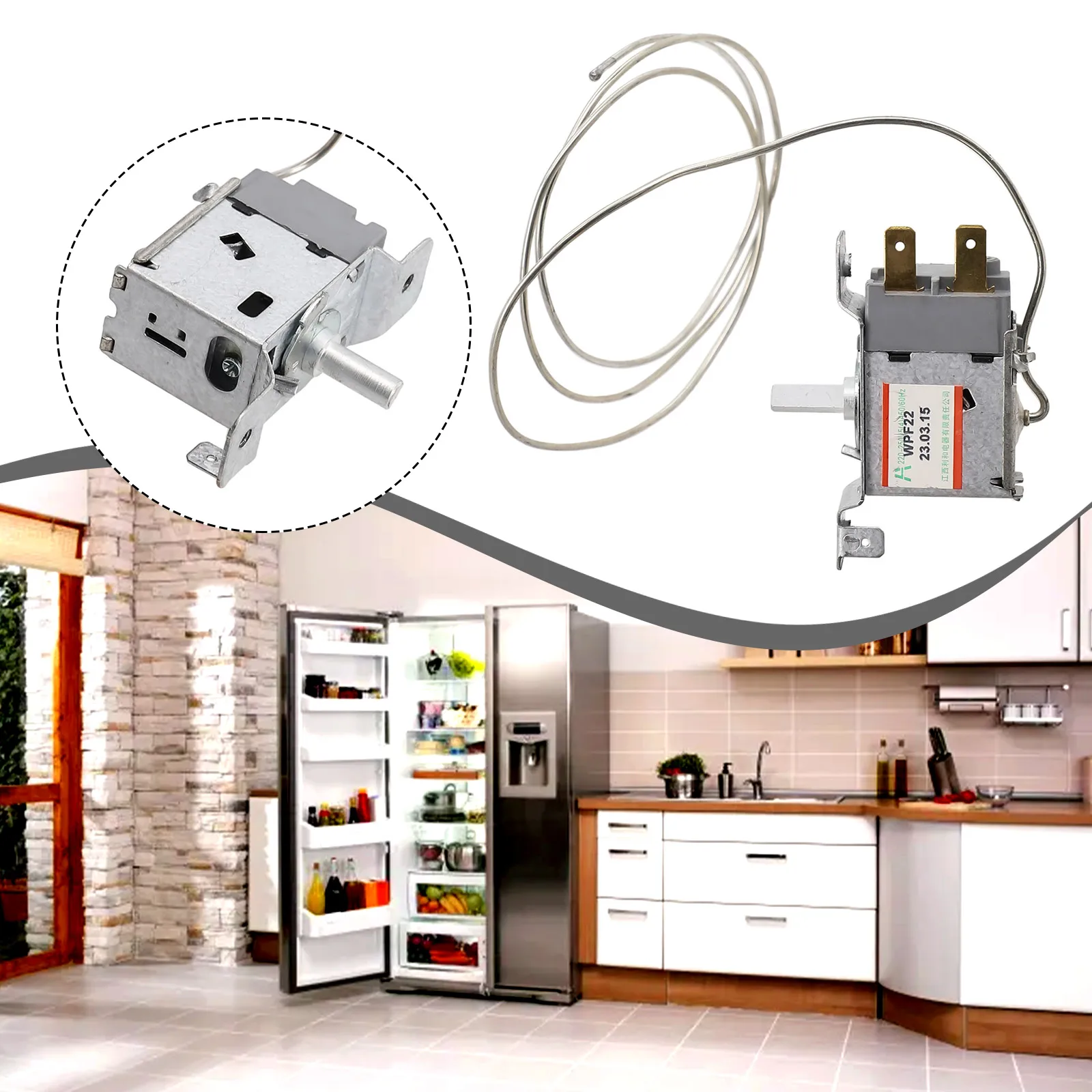 Accessories Thermostat Refrigerator Thermostat 2 Pins Temperature Controller Universal WPF22 Universal -3°C To -20°C Range