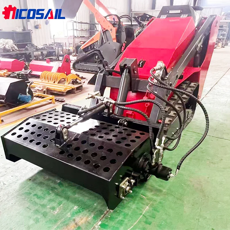 محرك كوبوتا 25 حصان ديزل هيدروليكي صغير جرافة انزلاقية التوجيه مع مرفق مولشر الغابات #2