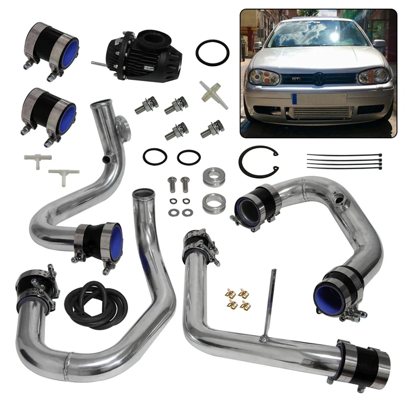 Tubi intercooler anteriori e valvola di scarico 25PSI adatti per VW Golf GTI Jetta GL GLS GLI 1.8T MKIV 98-05 Performance