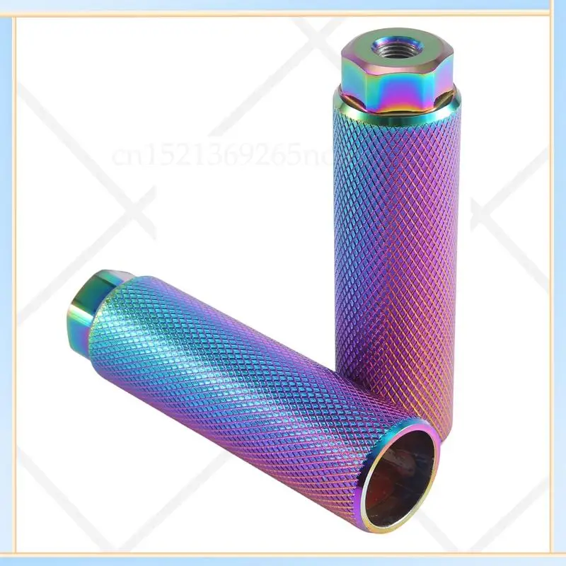 

-SPOR 4 Pcs Aluminum Alloy Foot Stunt Peg For Bike 3/8Inch Axle Footrest-Lever Cylinder Grip Non-Slip Axle Foot Pegs