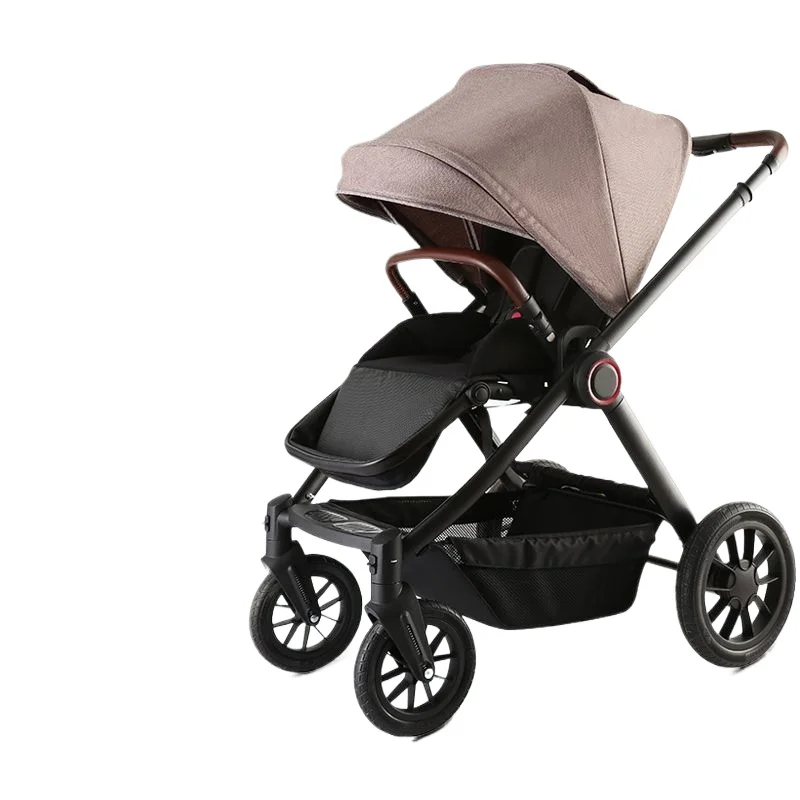 

High landscape stroller two-way four-wheel shock absorber sitting and lying folding car