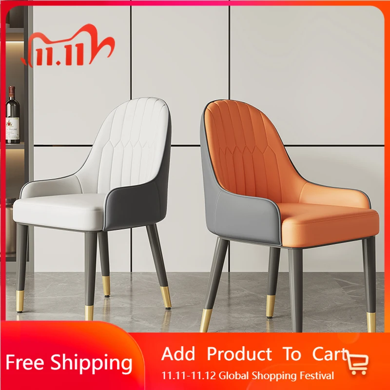 

Luxury Modern Dining Chairs Balcony Creative Arm Portable Dining Chairs Minimalist Clear Makeup Wooden Sillas Home Furniture
