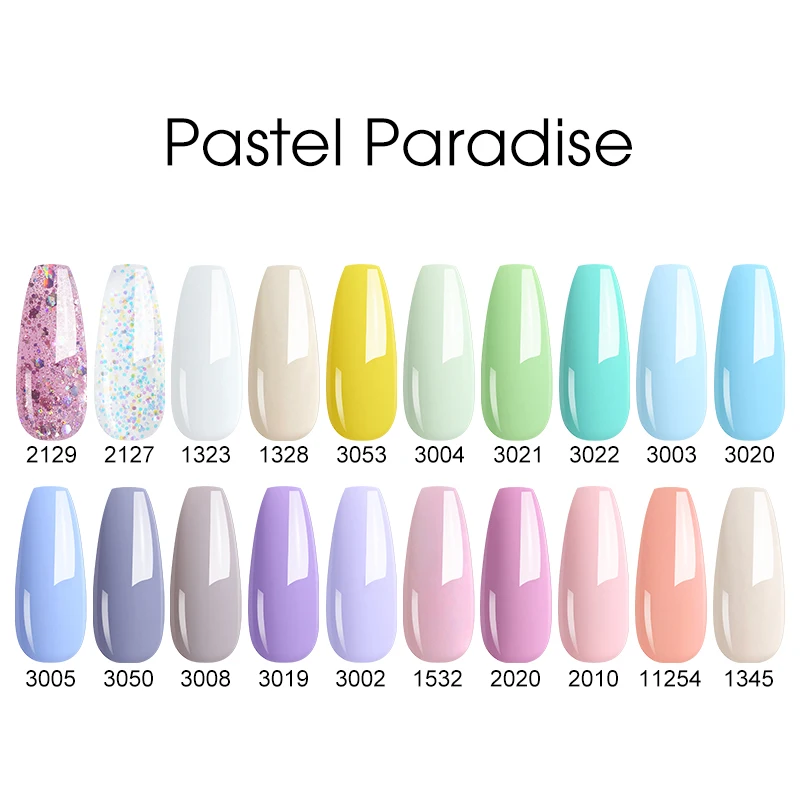 Clou Beaute 10/12/20/24 Stück HEMA TPO FREE Gel Nagellack Maniküre Set Rot Grün Rosa Nail Art Kit Semi Permanent Nagellack