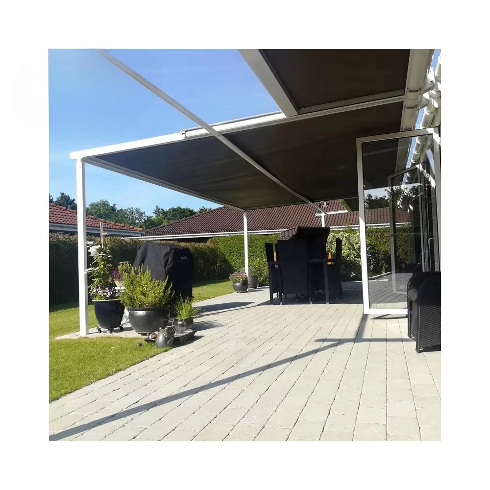 

Awnings Automatic Retractable Roof Skylight Awnings Outdoor Sun Shading Windproof Waterproof