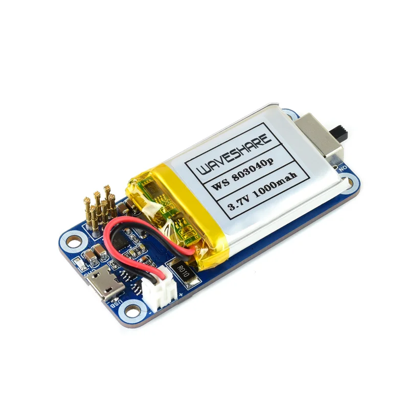 Waveshare UPS HAT (C) Fuente de alimentación ininterrumpida UPS HAT para Raspberry Pi Zero UPS