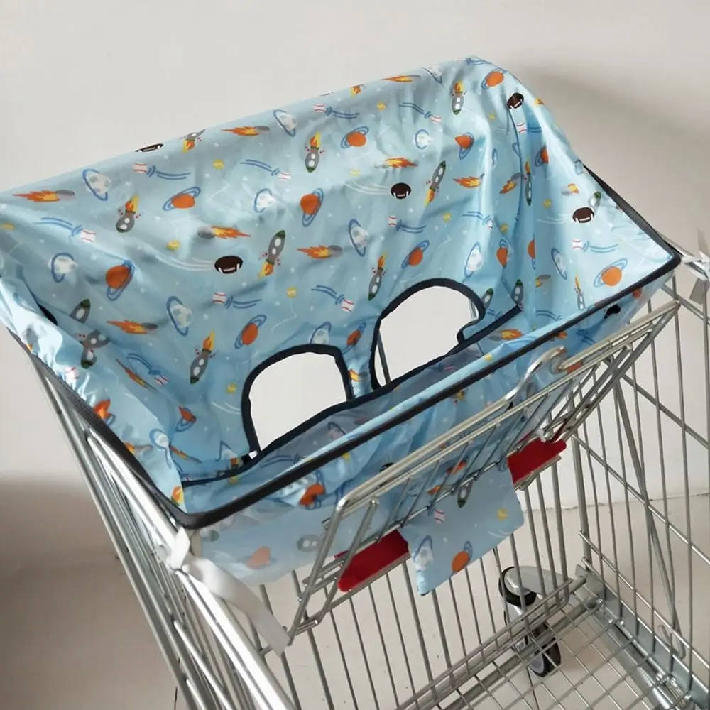 Rocket Anti-dirty Wave Pattern Baby Activity Supplies Shopping Cart Cover Kids Cushion Mat Highchair Cover Baby Trolley Cover