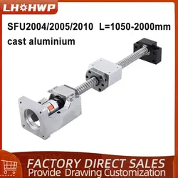 1 Set BallScrew Nut SFU2004 SFU2005 SFU2010 1050-2000mm Ball Screw Spindle Kits And Motor Kits For Engraving Machine Accessorie