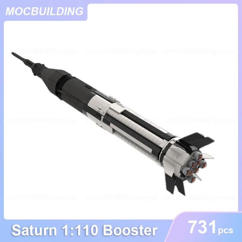 

Saturn 1:110 Scale Booster Model MOC Building Blocks DIY Assemble Bricks Space Educational Creative Collection Toys Gifts 731PCS