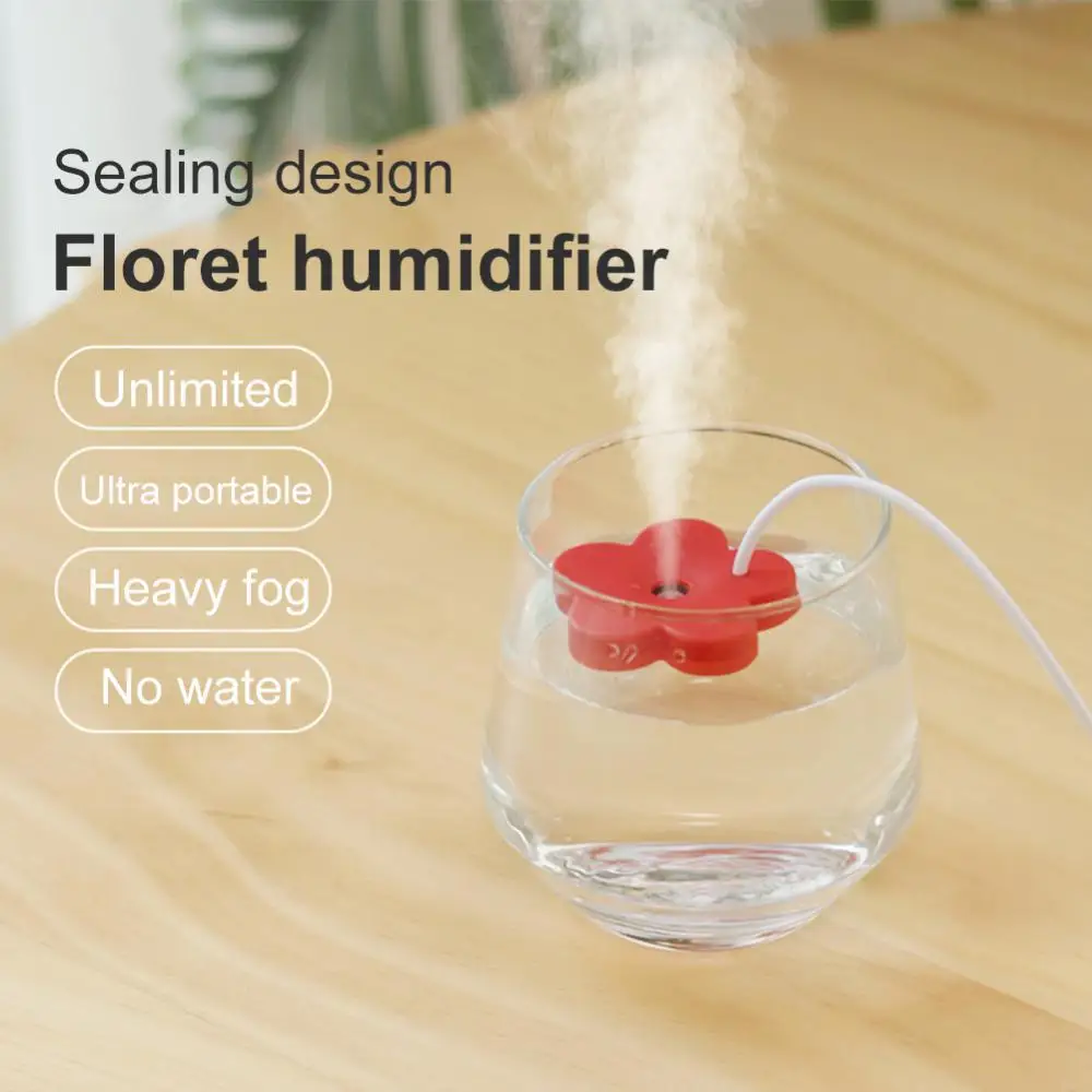 1pc Portable Car Humidifier Flower Spray Nano Mist Quiet Humidification Household Car Mini Air Atomizer Flower Humidifier