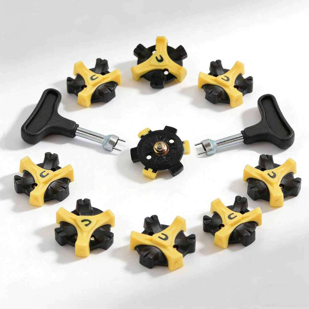 Golf Spike Replacement Kit 28pcs Golf Cleats with Spike Wrench Quick Easy Golf Shoe Spike Tool for Cleat Change Accessories