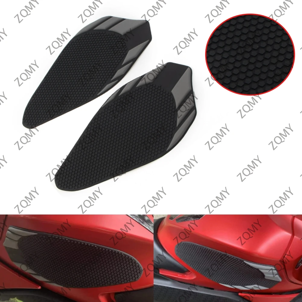 1Pair Motorcycle Anti Slip Sticker Traction Side Gas Fuel Tank Pad Protective For Yamaha R3 2019 2020 2021 2022