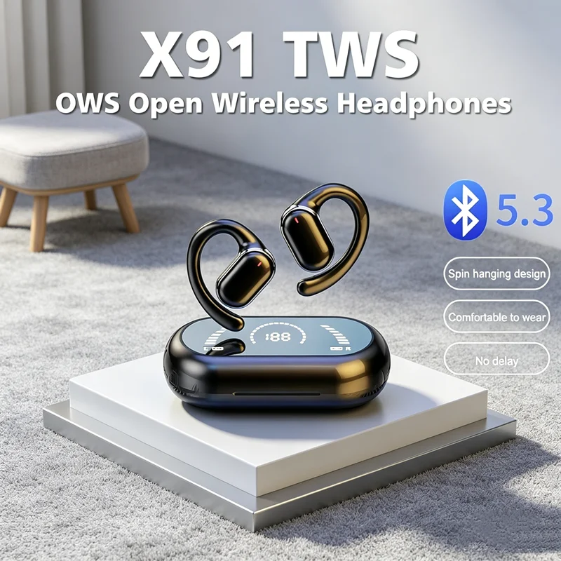 New TWS Touch Control Bluetooth 5.3 HiFI Stereo Waterproof Earphone TWS Earphone Wireless Sports Earphone with Microphone