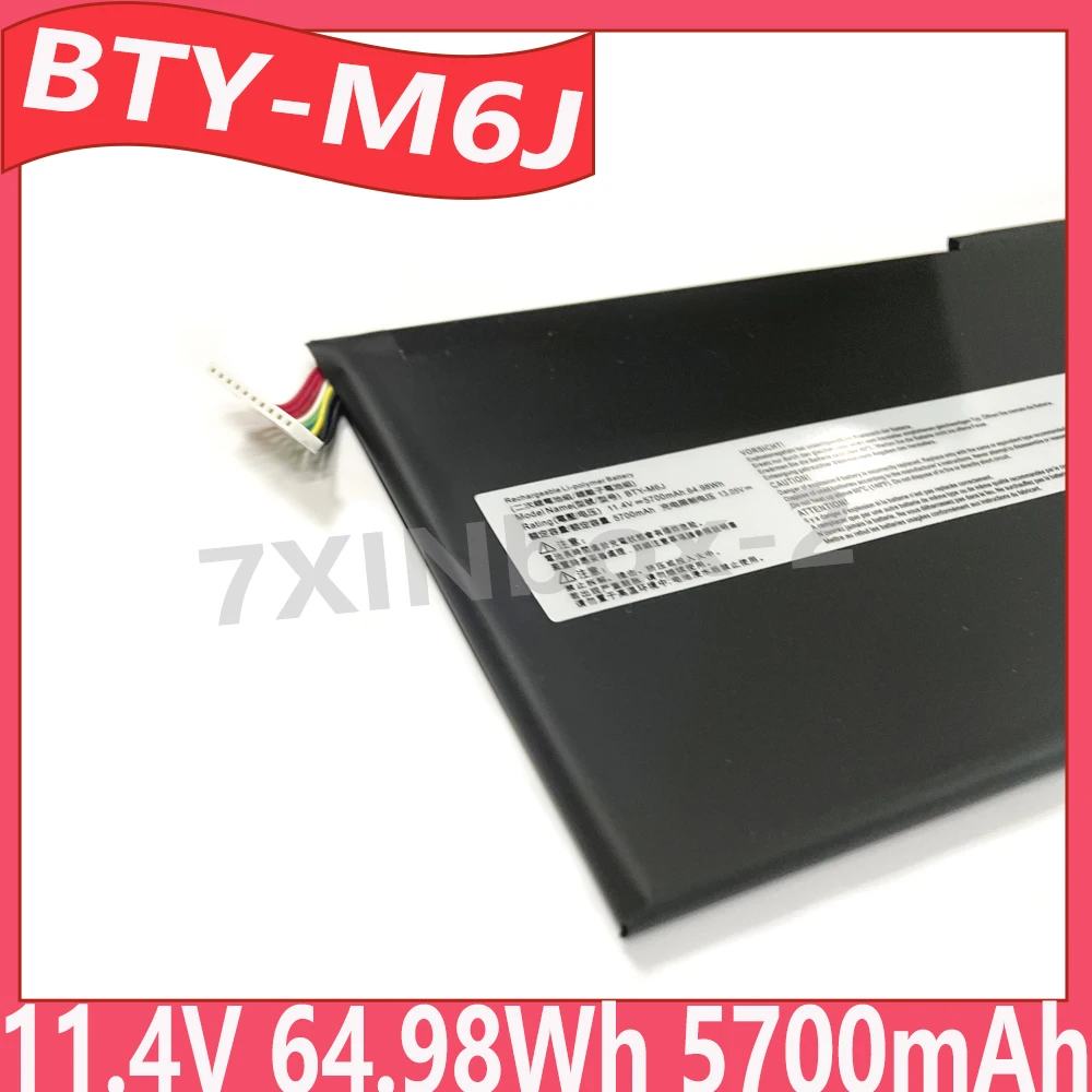 

BTY-M6J 11.4V 64.98Wh 5700mAh laptop battery for MSI GS63VR GS73VR 6RF-001US BP-16K1-31 9N793J200 Tablet