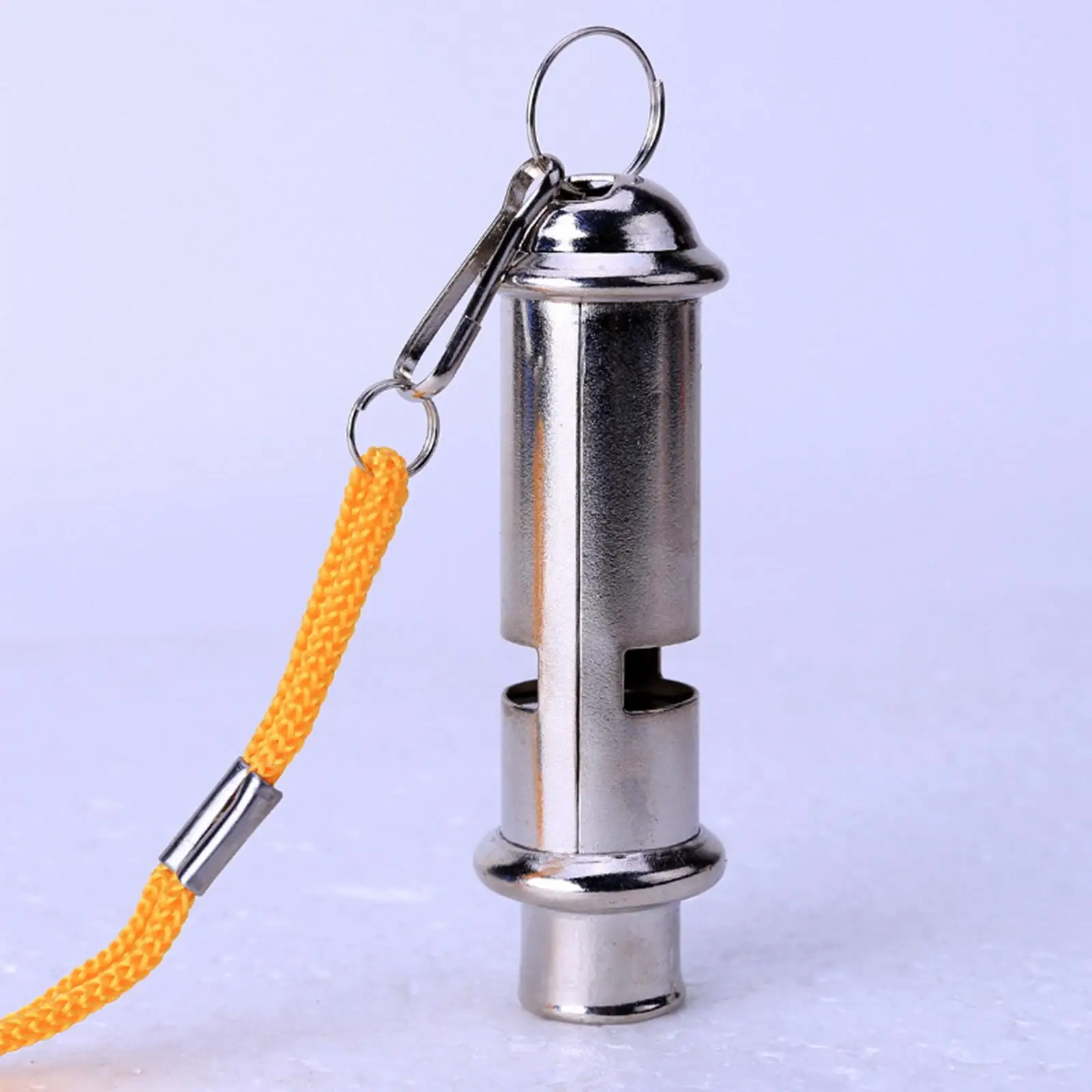 Survival Whistle Attachment Stainless Dog with Lanyard Portable High Decibel for Camping Hiking Trainer Outdoor