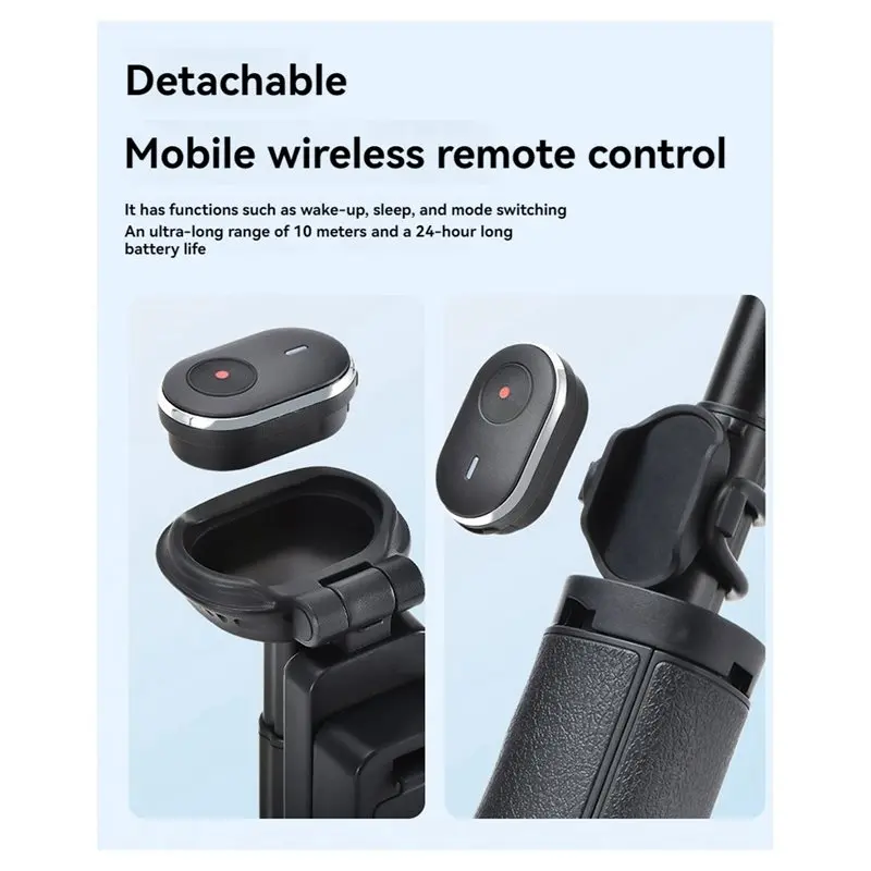A13E-Tripod Accessories For Action6 5Pro Street Photography Handle Wireless Control Selfie Stick 360 Camera Grip Mount