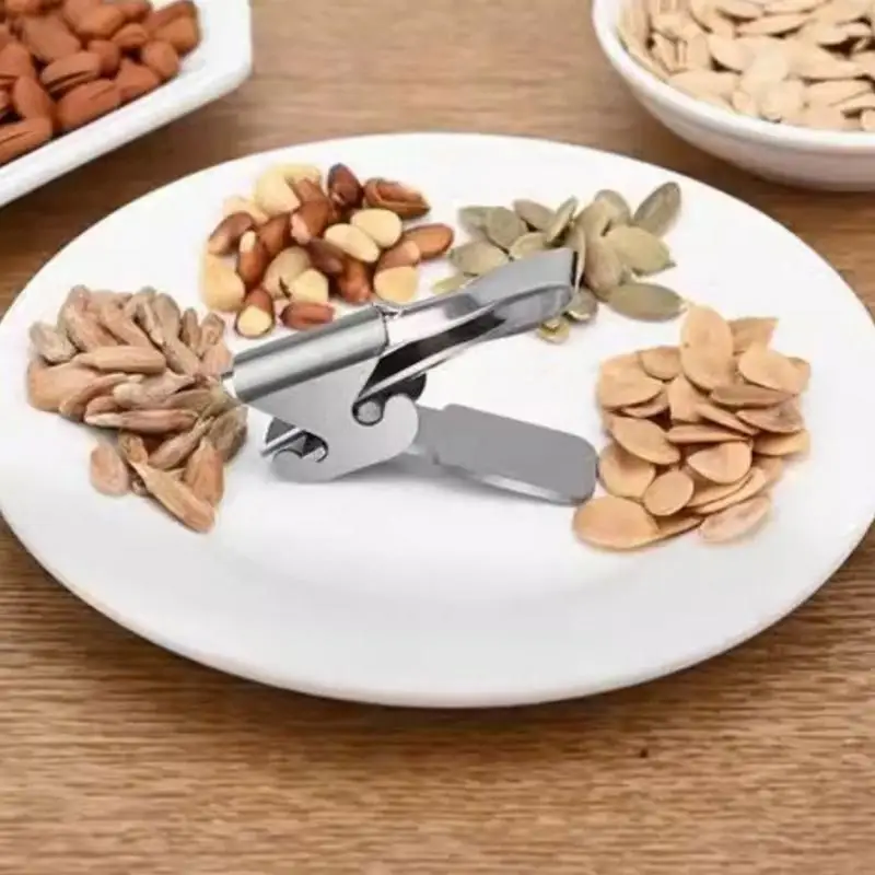 Sunflower Sheller 2 In 1 Stainless Steel Sheller Peeling Tool Multi-purpose Wide Jaws Pine Nut Sheller For Home Kitchen Tool