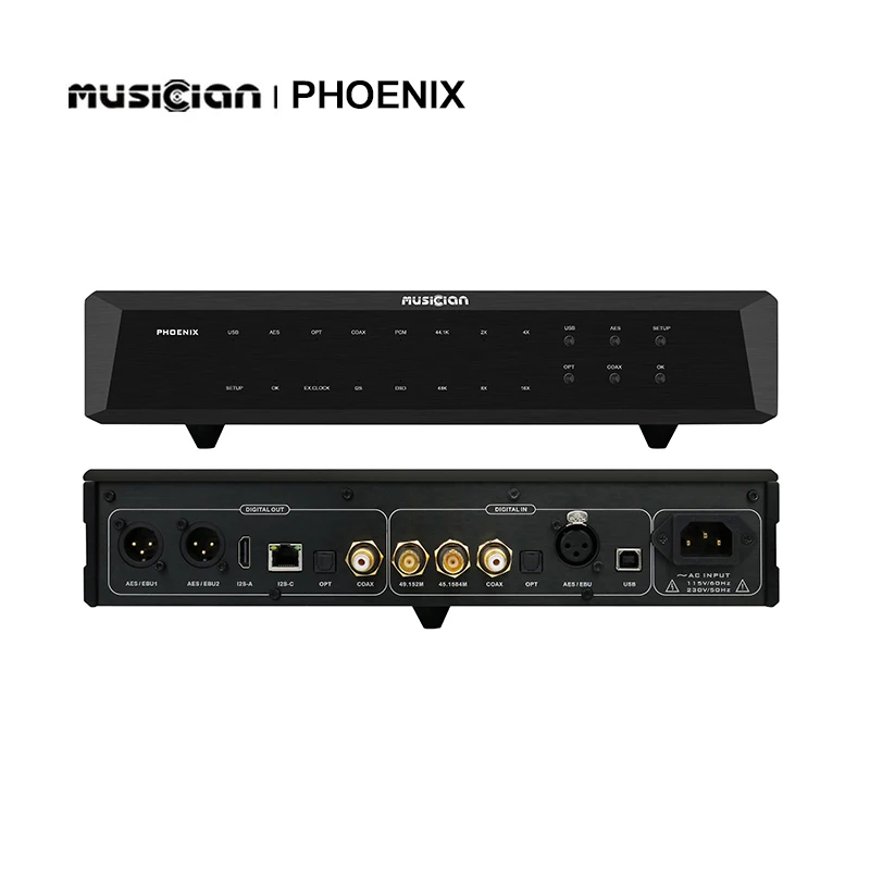 

Musician Phoenix High Performance Digital Interface FPGA DSP ARM STM32F446 OCXO Multiple Input I2S with EMP240 DAC Chip