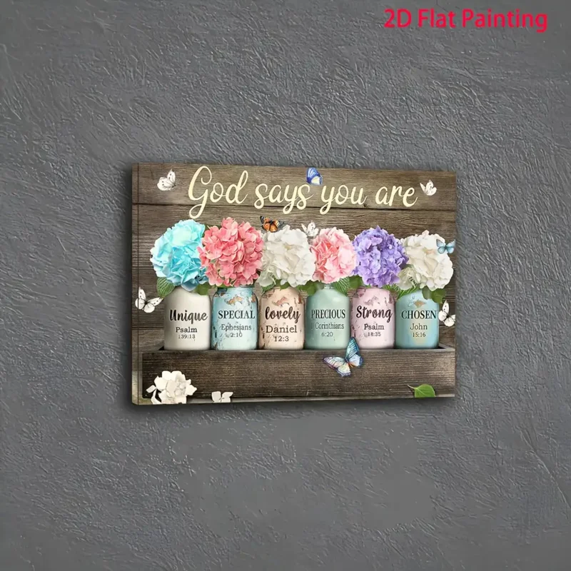 Floral Bible Verse Canvas 6