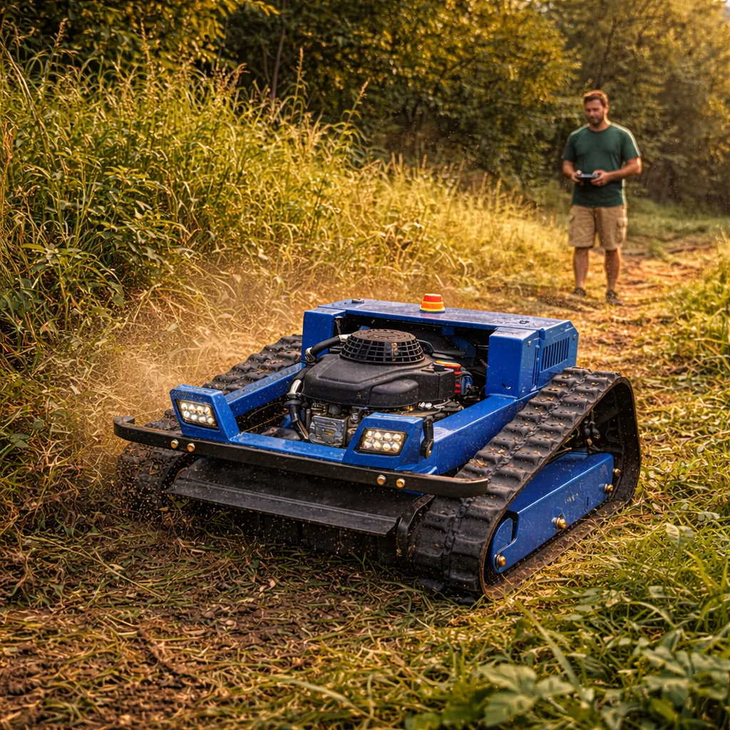 

Customized Professional Remote-Controlled Lawn Mower All-Terrain Zero-Turn Self-Propelled Robot for Large-Area Maintenance