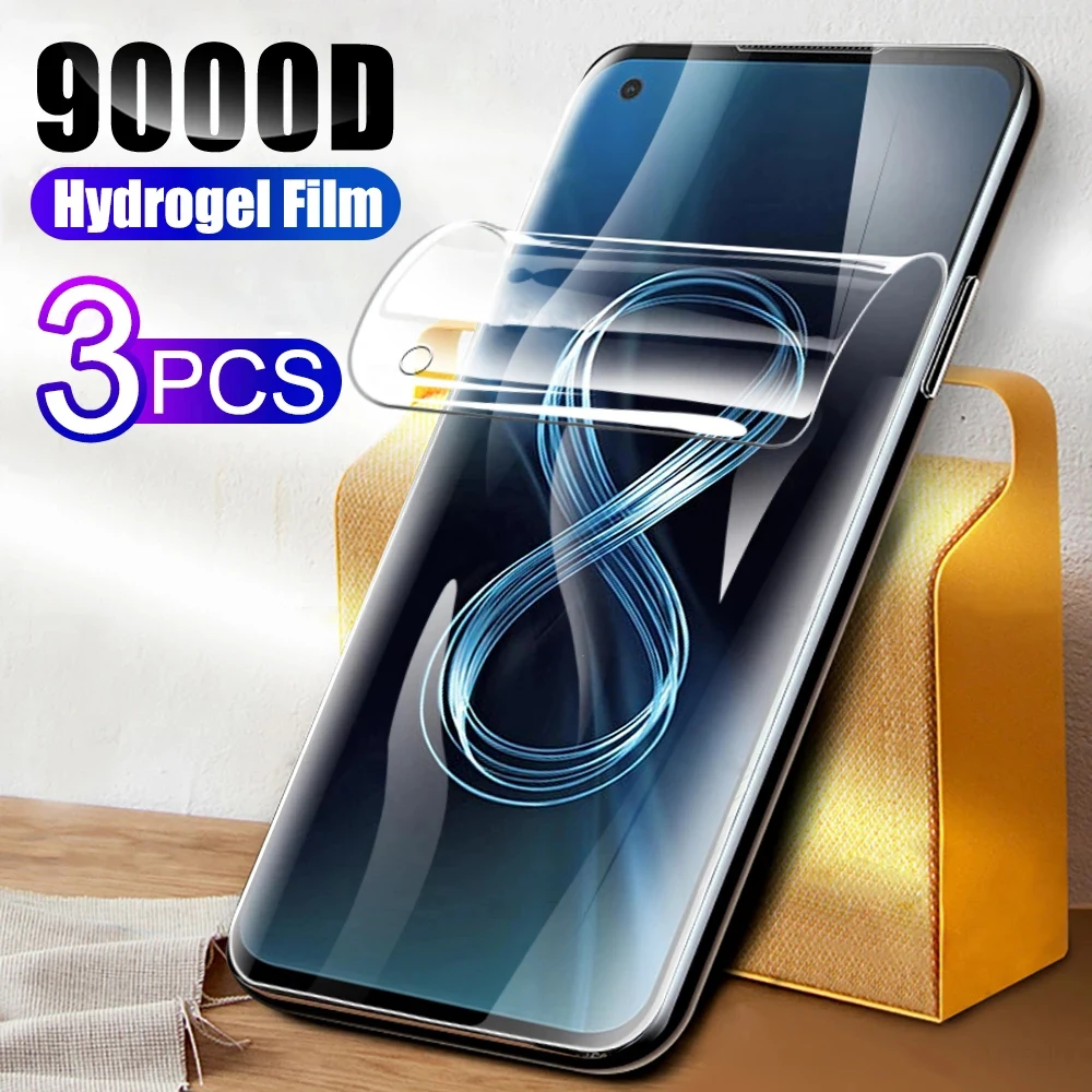 Película de hidrogel 3 unidades para Asus Zenfone 8 /8 Filp protetor de tela para Asus Zonfone 8 /8 FIlp película protetora
