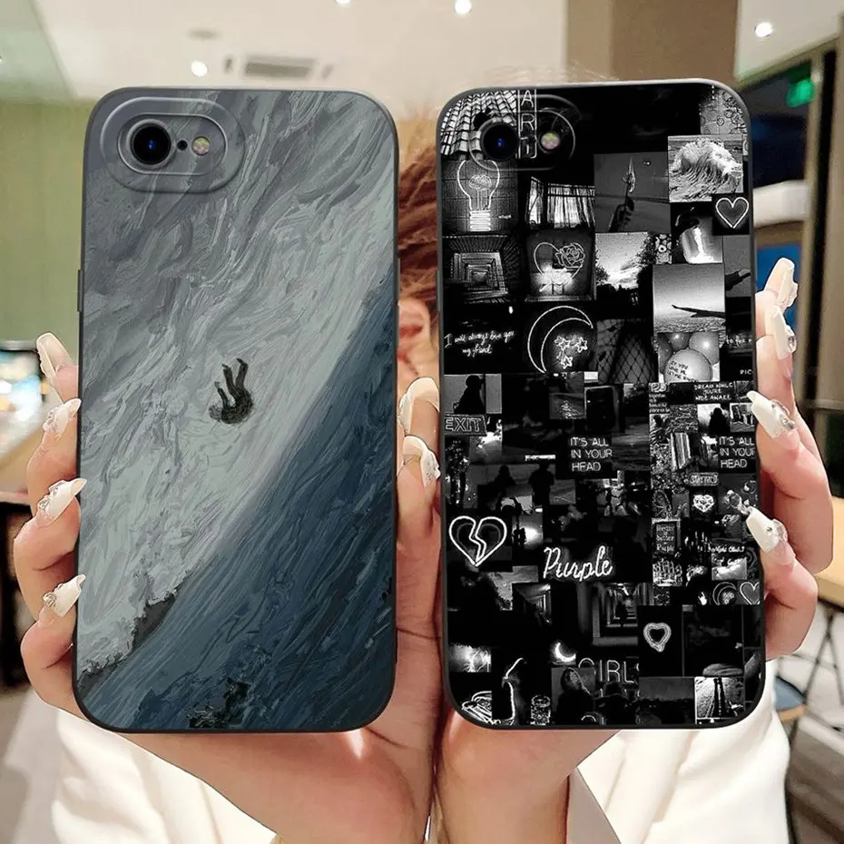 New Design For Funda iPhone 7 8 Plus SE 2020 2022 Lens Protective Case For iPhone7 iPhone8 7Plus 8Plus Soft Silicone Phone Cases