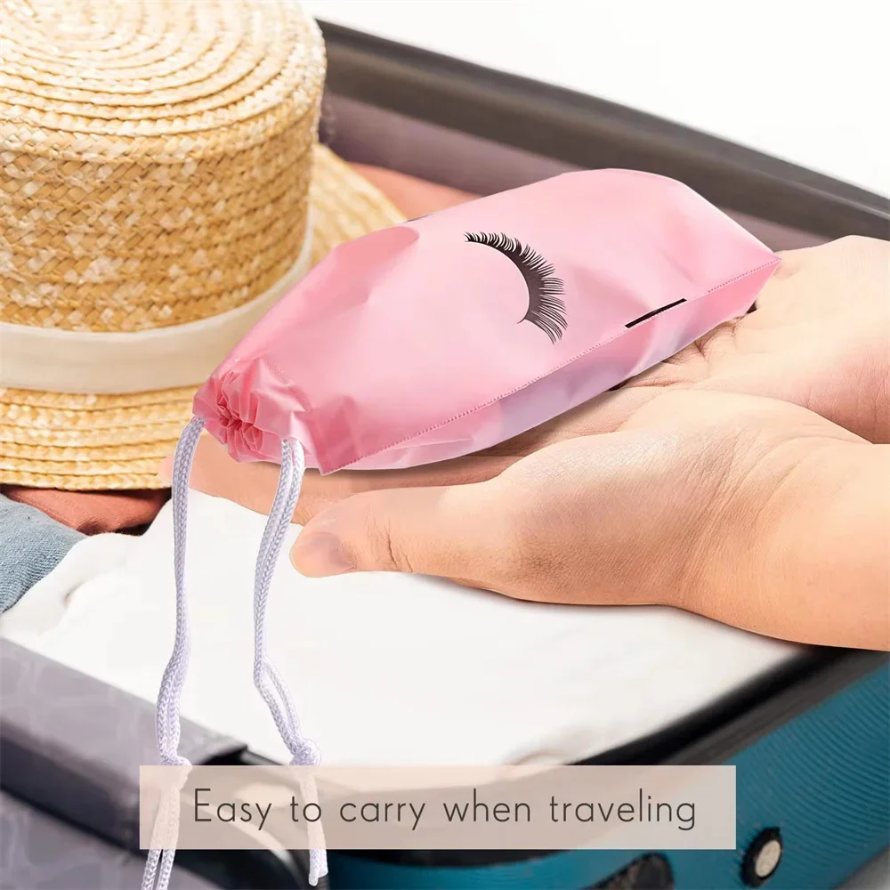 50PCS 여행 주머니 속눈썹 애프터 케어 재사용 가능한 가방 화장품 가방 속눈썹 연장 용품 뷰티 여행 주머니 메이크업 도구