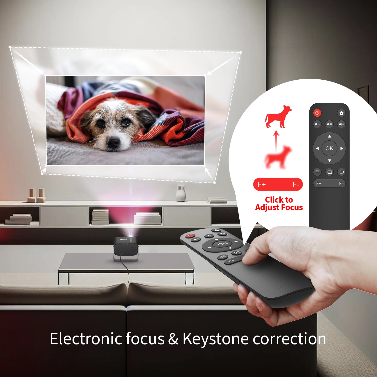 WEWATCH V11 미니 프로젝터 전기 초점 45 °   키스톤 보정 360 °   회전 LED 프로젝터 1080P FHD 14000 루멘 WiFi6 BT5.2