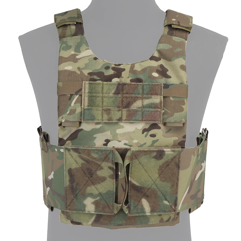 LV119 Tactical Vest Spiritus System Plate Carrier Vest Zip-on Expansion Assault Back Panel Storage Bag Airsoft Hunting Vest Gear