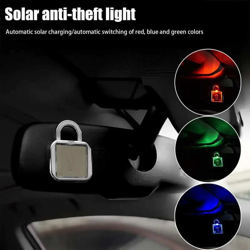 

Solar Powered Car Alarm Light Vehicle Fake Lock LED Security Light Waterproof LED Solar Car Flashing Alarm Safety Light