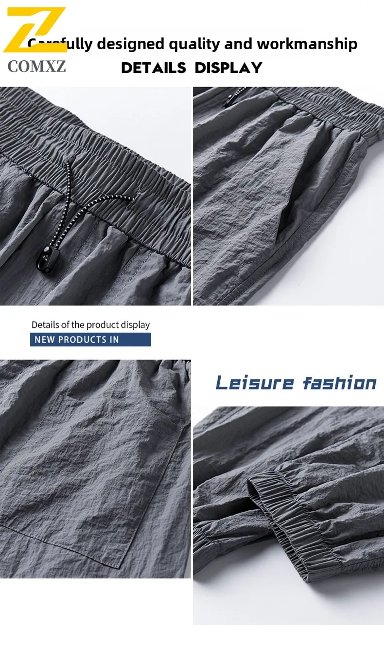 الرجال سراويل للتسلق الصيف التكتيكية مقاوم للماء يندبروف فضفاضة تناسب في الهواء الطلق عداء ببطء البضائع الشارع الشهير بنطال رياضي ترفيهي #2