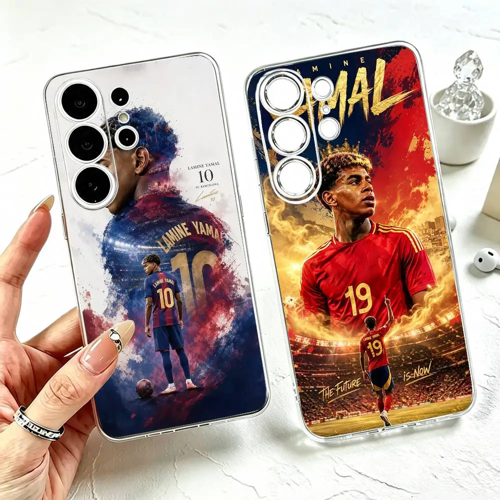 Young football star Lamine Yamal  Phone Case For Samsung S25,S24,S21,S22,S23,S30,Ultra,S20,Plus,Fe Transparent Cover