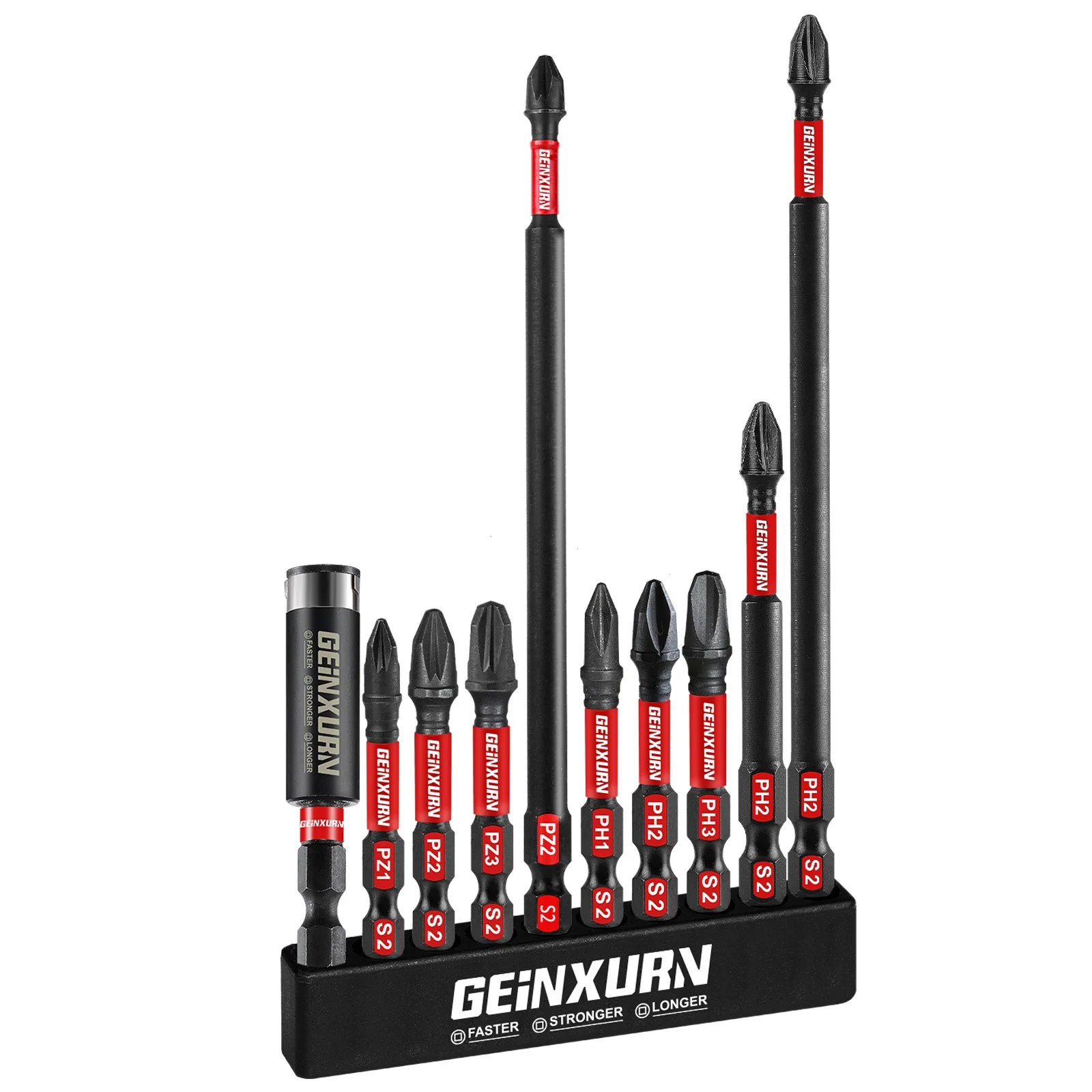 Geinxurn 2/3/6in X50 Impact Driver Bit Set, S2 Steel Holder, Motorcycle Repair Tools & Suitable for Motorcycle Maintenance