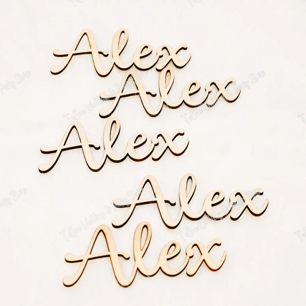 20Pcs Personalized Engraved Wedding Name Place Cards Custom Wedding Birthday Party Laser Cut Name Plate Setting Table Decor