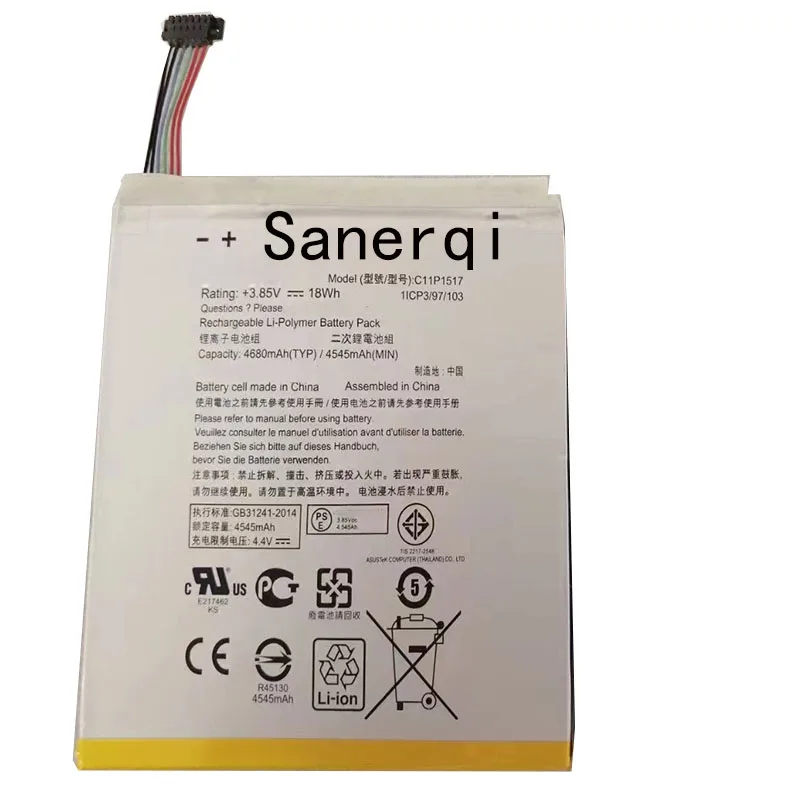 Battery C11P1517 4680mAh for ASUS ZENPAD 10 ZENPAD10 Z300M Z300CNL Z300 6B P00C