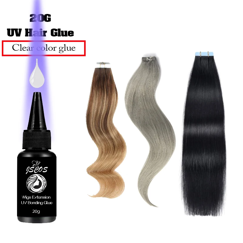 Black UV Wig Extension glue Tape hair extension UV Light Gel LED Technology glue Hair Extension Wig Hair Piece UV Black Adhesive