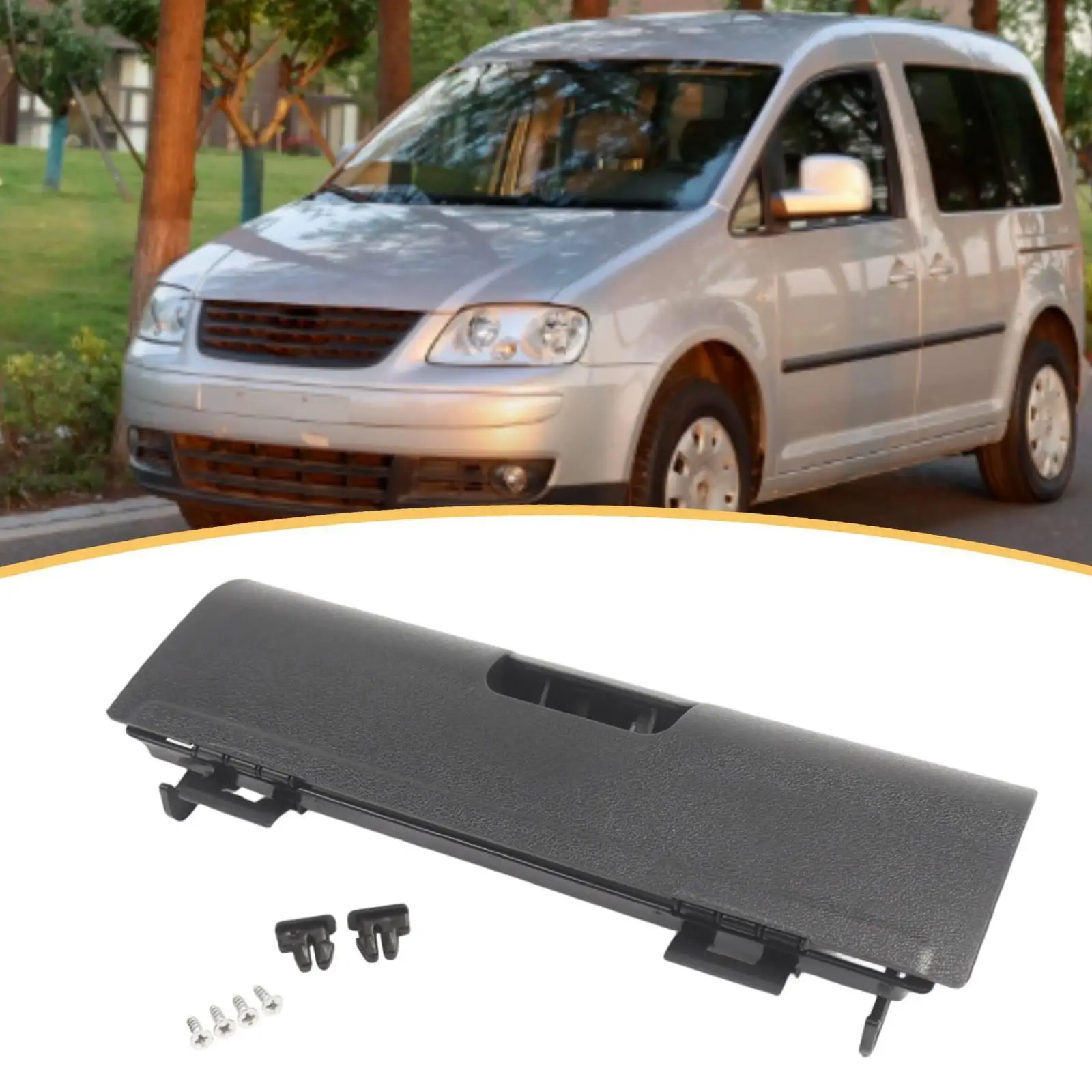 Automotive Glove Box Cover Plastic Black Interchange 2K1857122 Direct Replacement for 2K1 2003 to 2010 LHD