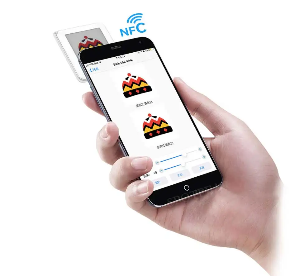 1,54 Zoll E-Paper Passives NFC Wireless Powered & Datenübertragung Rot/Schwarz/Weiß Dreifarbiges Display E-Ink-Bildschirm