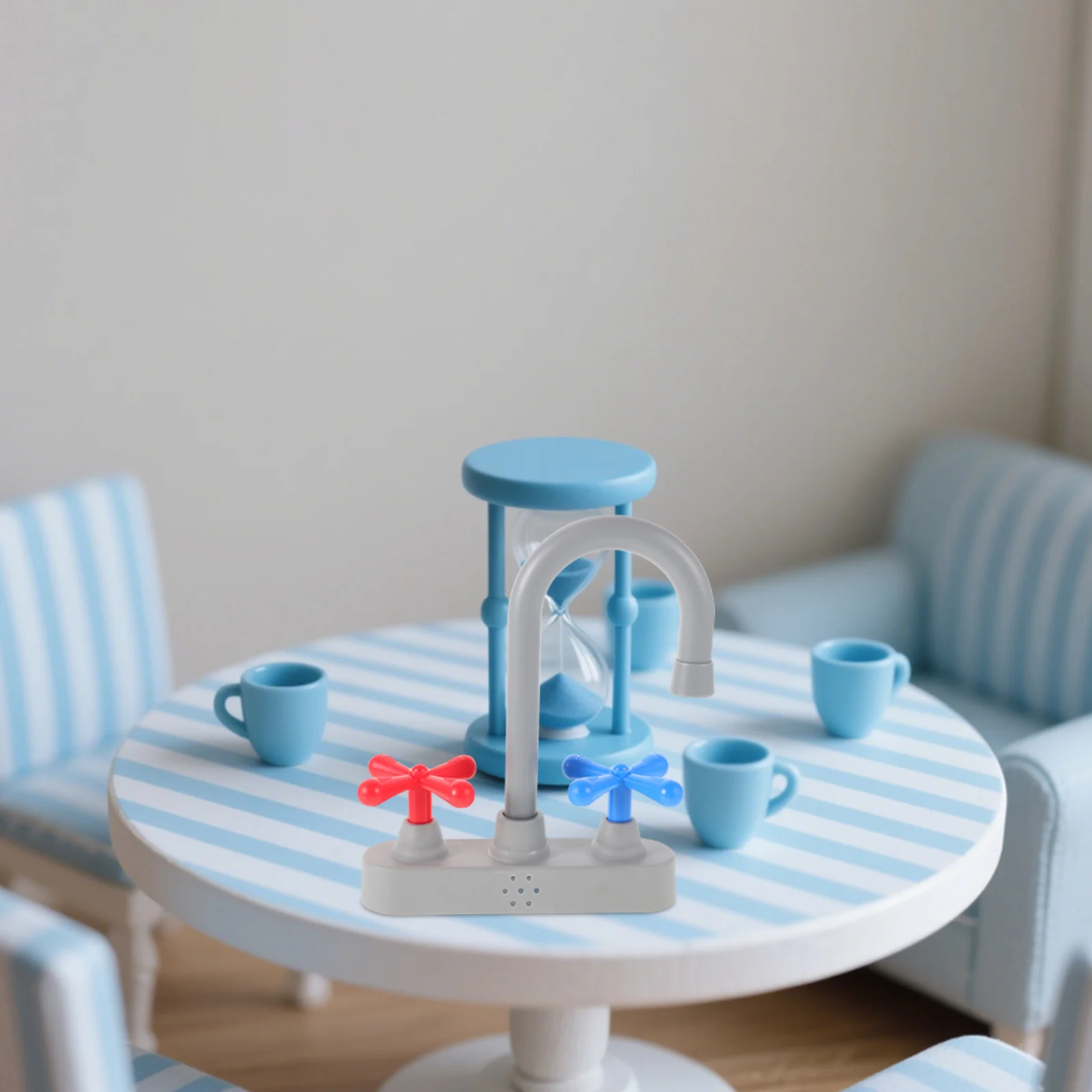 

2 Pcs Kitchen Faucet Toys Simulation Replacement Pretend Sink Wash Basin Kids Plastic Play Accessories Child