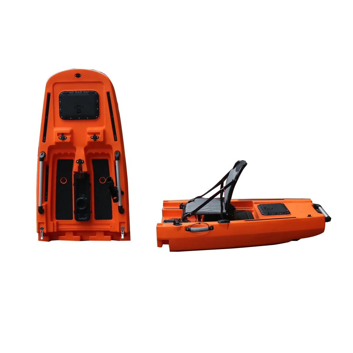 Kayak da pesca modulare Vicking Kayak a pedale con elica singola a 2 sezioni Facile da trasportare e trasparente con materiale Lldpe