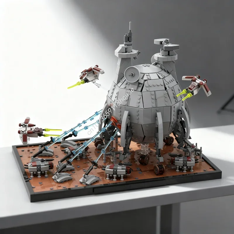 2667pcs MOC Battle Geonosis Diorama Core Ship Star Model Festival Gift Building Blocks Construction Assemble DIY Toy Brick