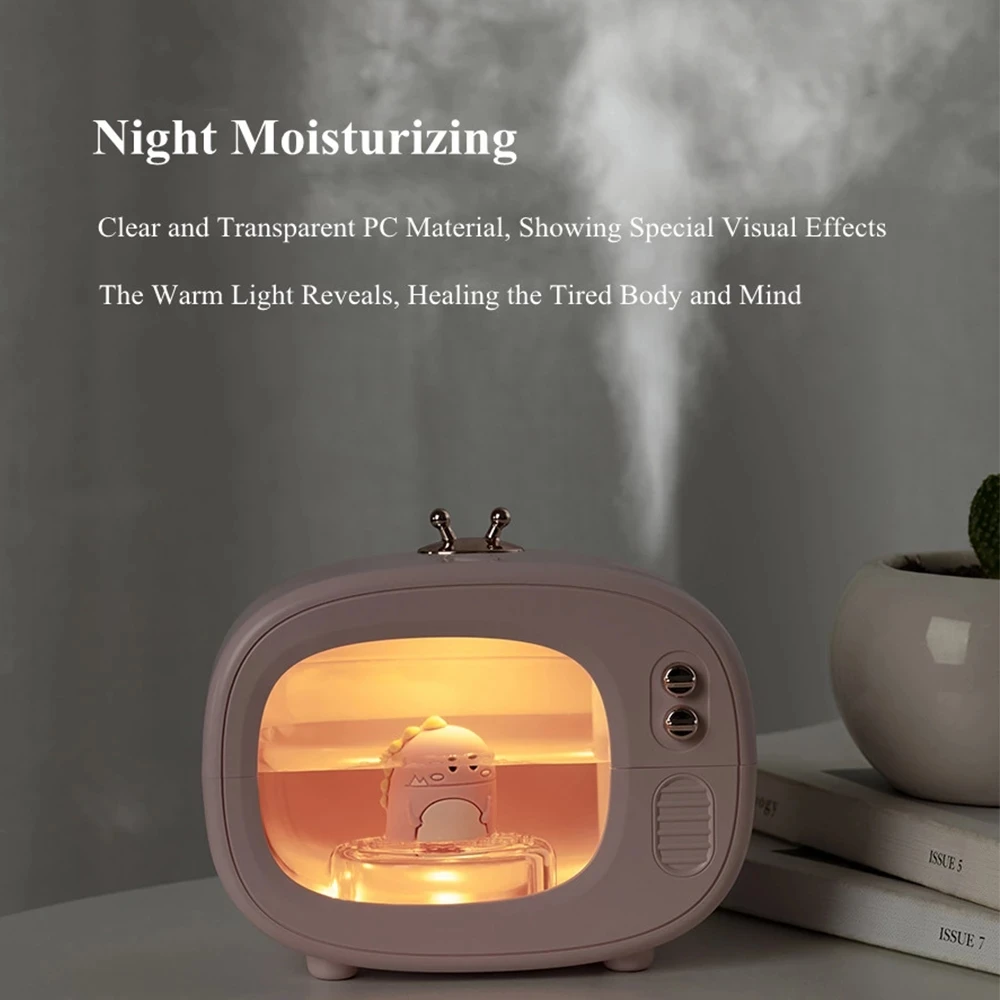 Creative TV Cute Pet Ultrasonic Air Humidifier Portable Wireless USB Rechargeable Cool Mist Humidificador